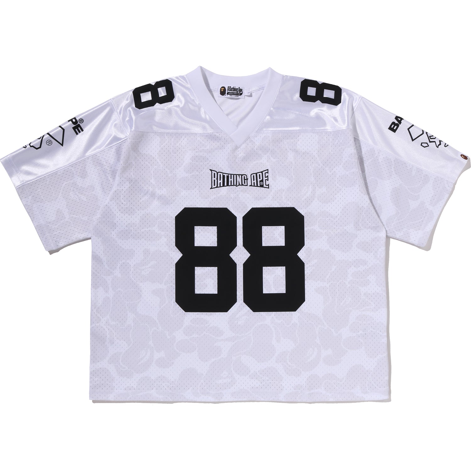 SOLID CAMO MULTI LOGO RELAXED FIT FOOTBALL JERSEY TEE MENS