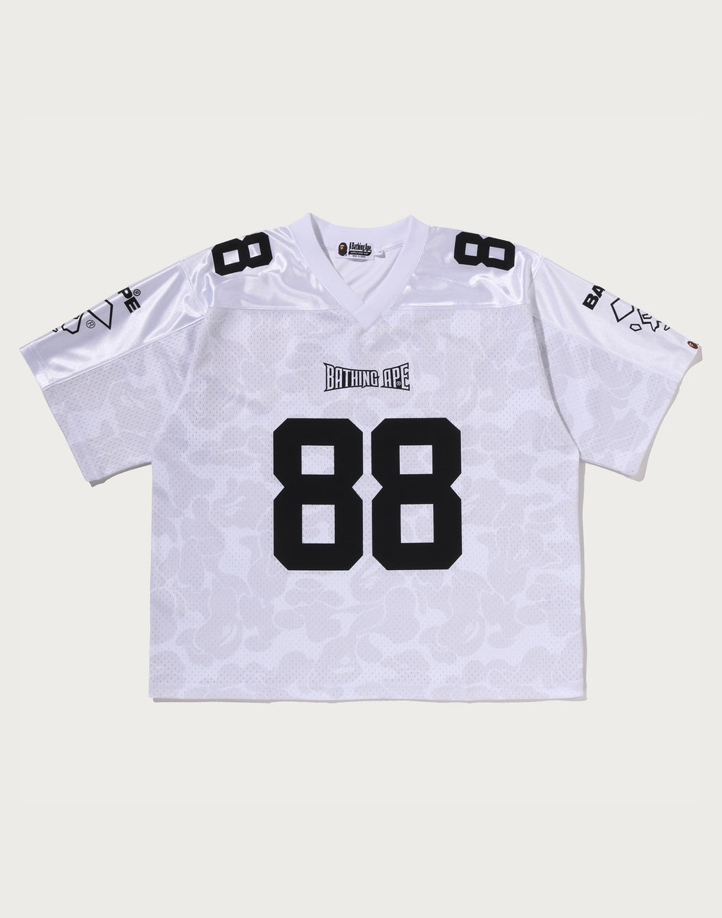 SOLID CAMO MULTI LOGO RELAXED FIT FOOTBALL JERSEY TEE MENS