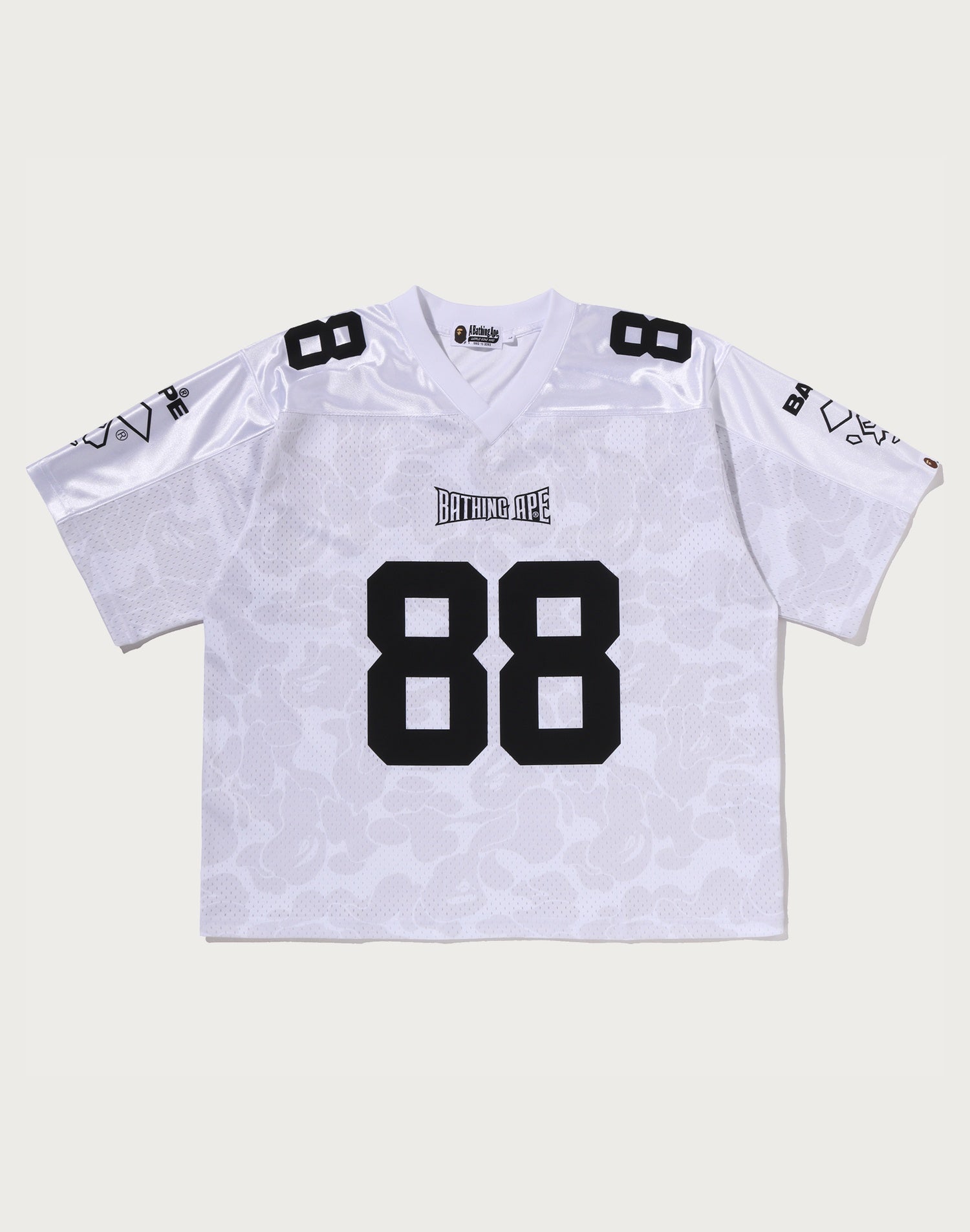 SOLID CAMO MULTI LOGO RELAXED FIT FOOTBALL JERSEY TEE MENS