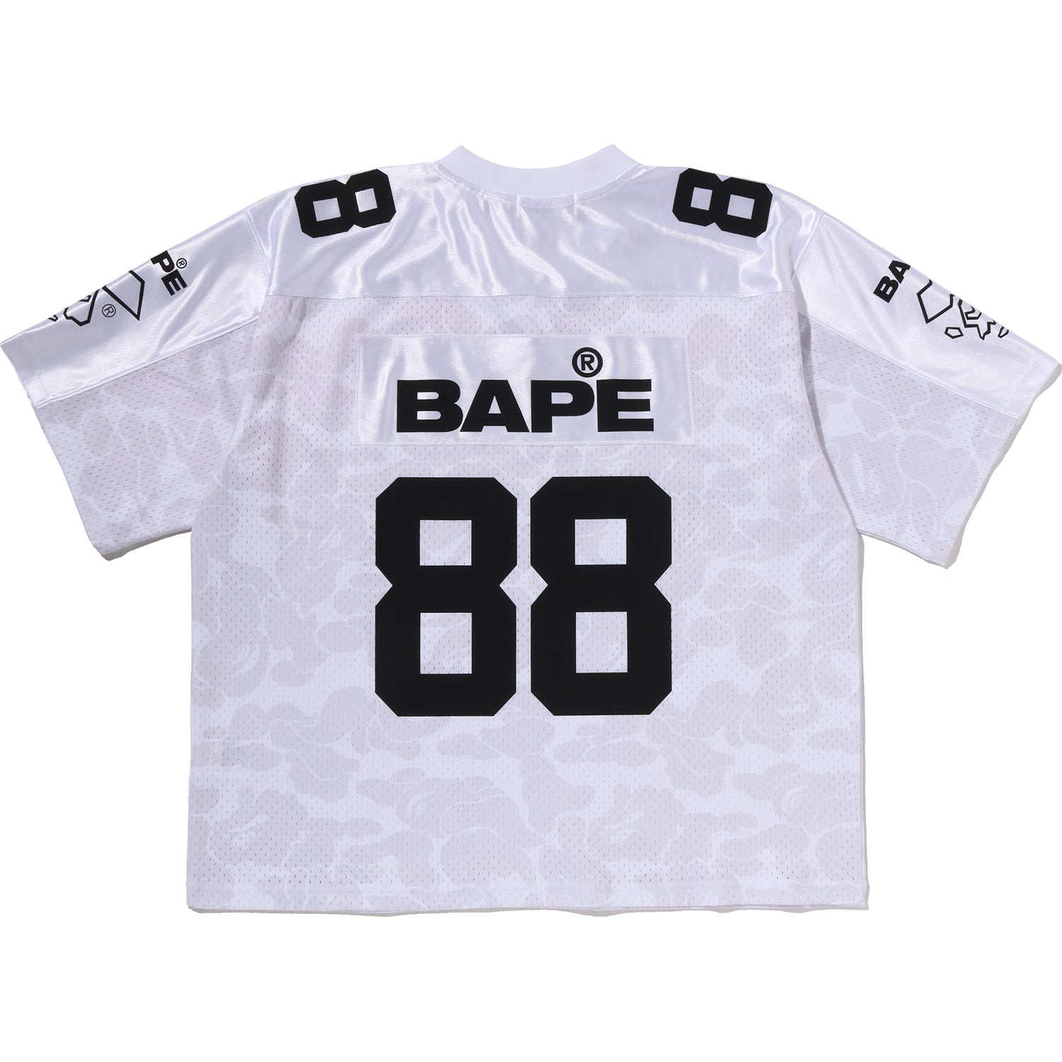 SOLID CAMO MULTI LOGO RELAXED FIT FOOTBALL JERSEY TEE MENS
