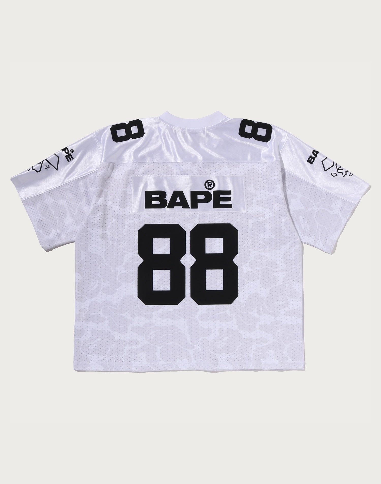 SOLID CAMO MULTI LOGO RELAXED FIT FOOTBALL JERSEY TEE MENS
