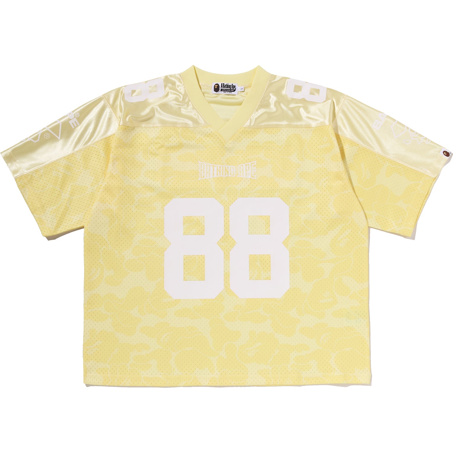 SOLID CAMO MULTI LOGO RELAXED FIT FOOTBALL JERSEY TEE MENS