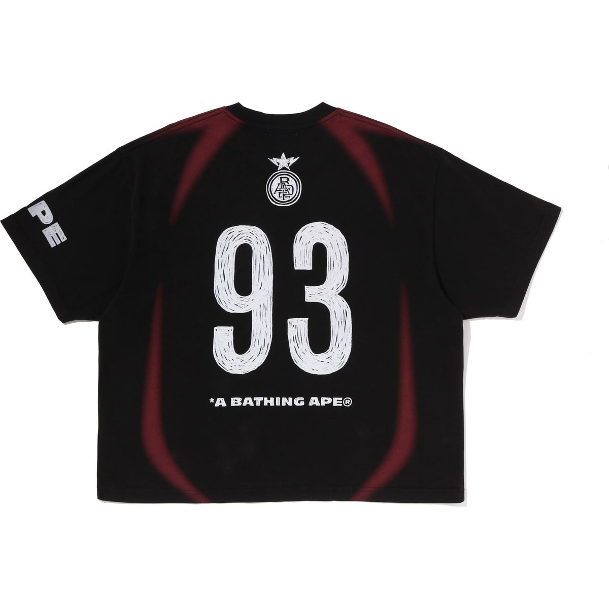 HEAVY WASH HAND DRAW FOOTBALL MULTI LOGO RELAXED FIT TEE MENS