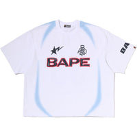 HEAVY WASH HAND DRAW FOOTBALL MULTI LOGO RELAXED FIT TEE MENS