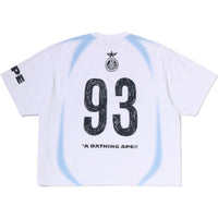 HEAVY WASH HAND DRAW FOOTBALL MULTI LOGO RELAXED FIT TEE MENS