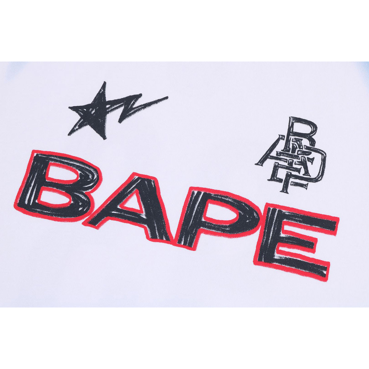 HEAVY WASH HAND DRAW FOOTBALL MULTI LOGO RELAXED FIT TEE MENS