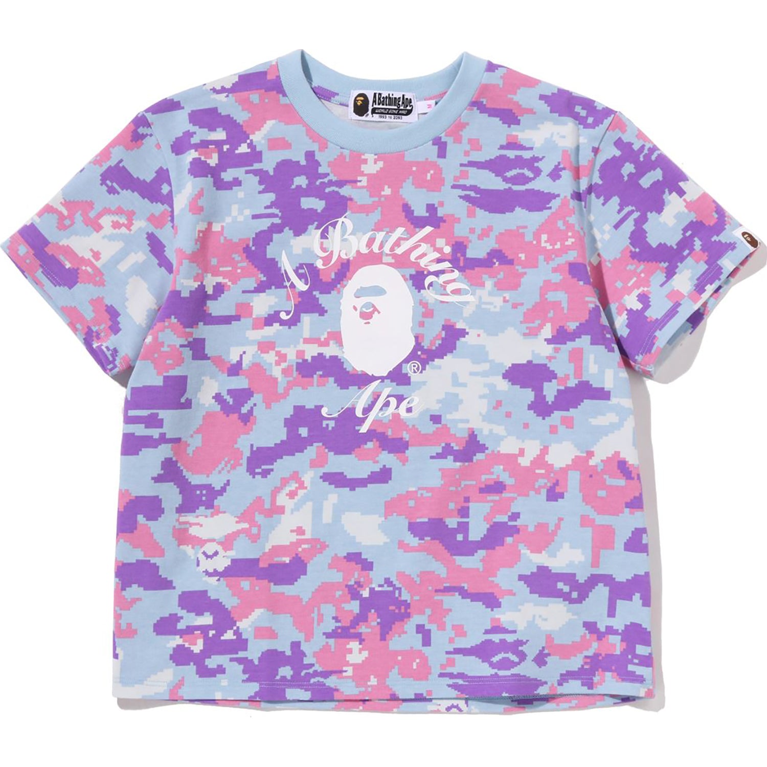 MULTI PIXEL CAMO COLLEGE MINI TEE LADIES – us.bape.com