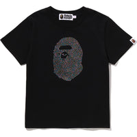 APE HEAD CRYSTAL STONE MINI TEE LADIES