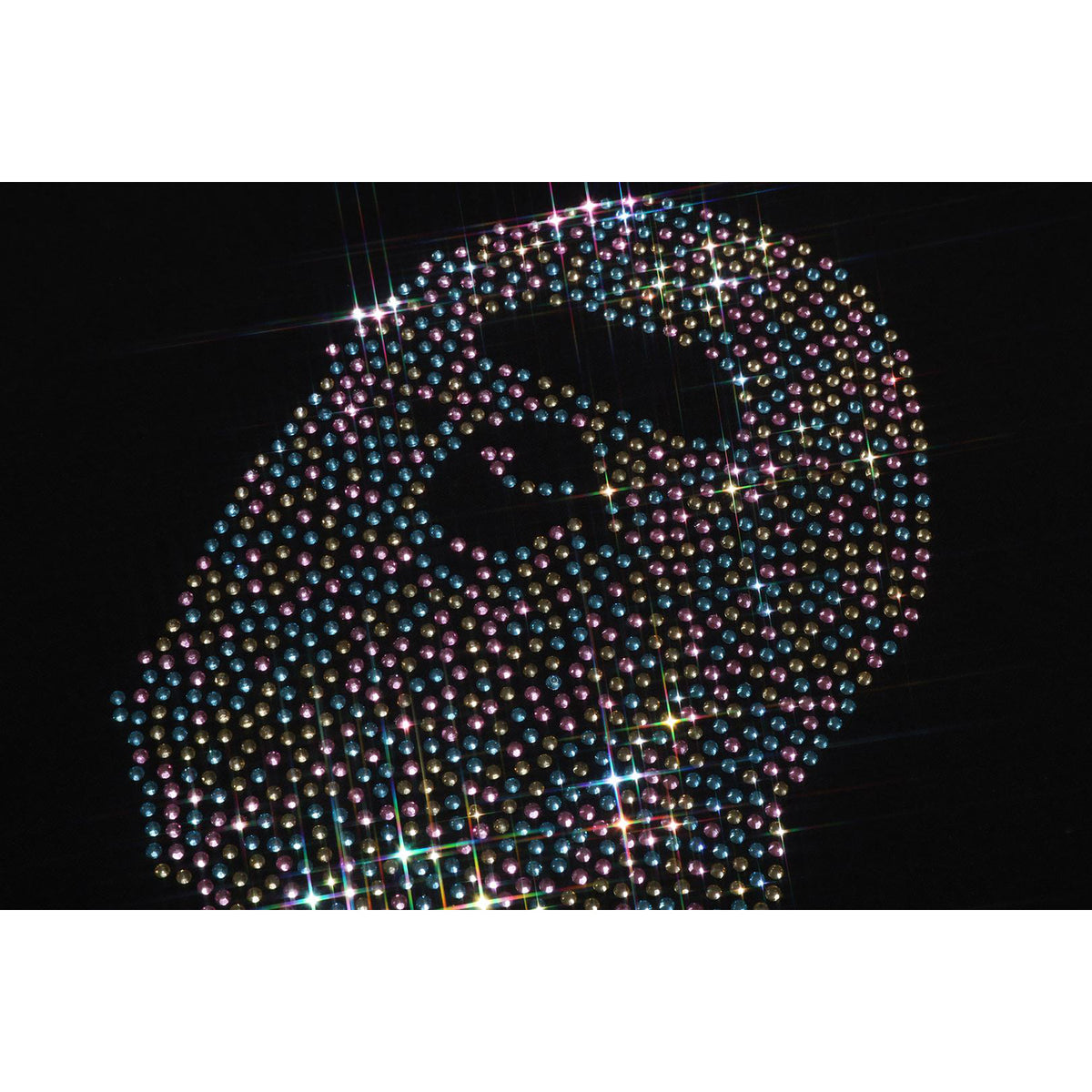 APE HEAD CRYSTAL STONE MINI TEE LADIES