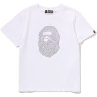 APE HEAD CRYSTAL STONE MINI TEE LADIES