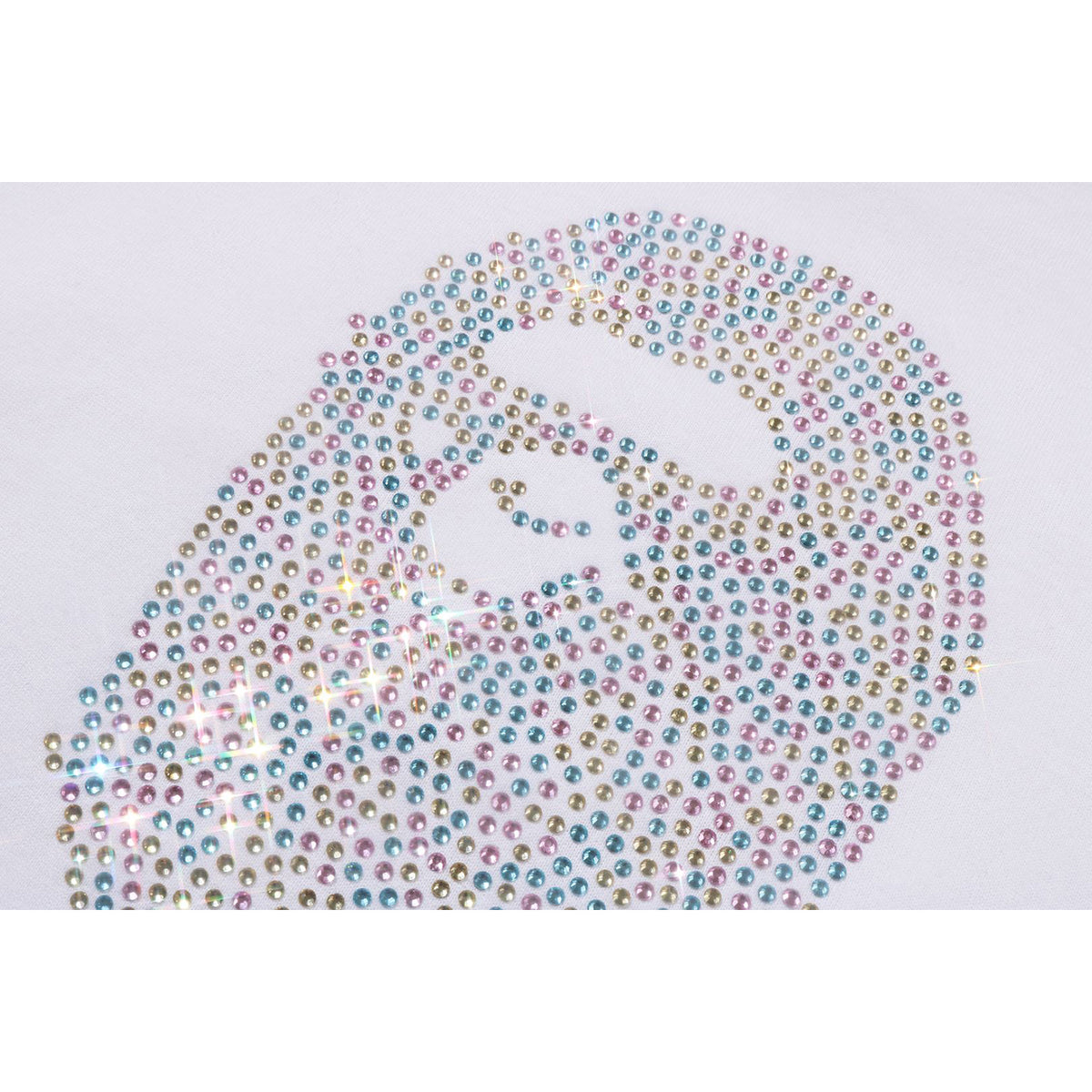 APE HEAD CRYSTAL STONE MINI TEE LADIES