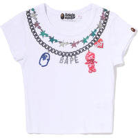 FAKE PRINT CROPPED TEE LADIES