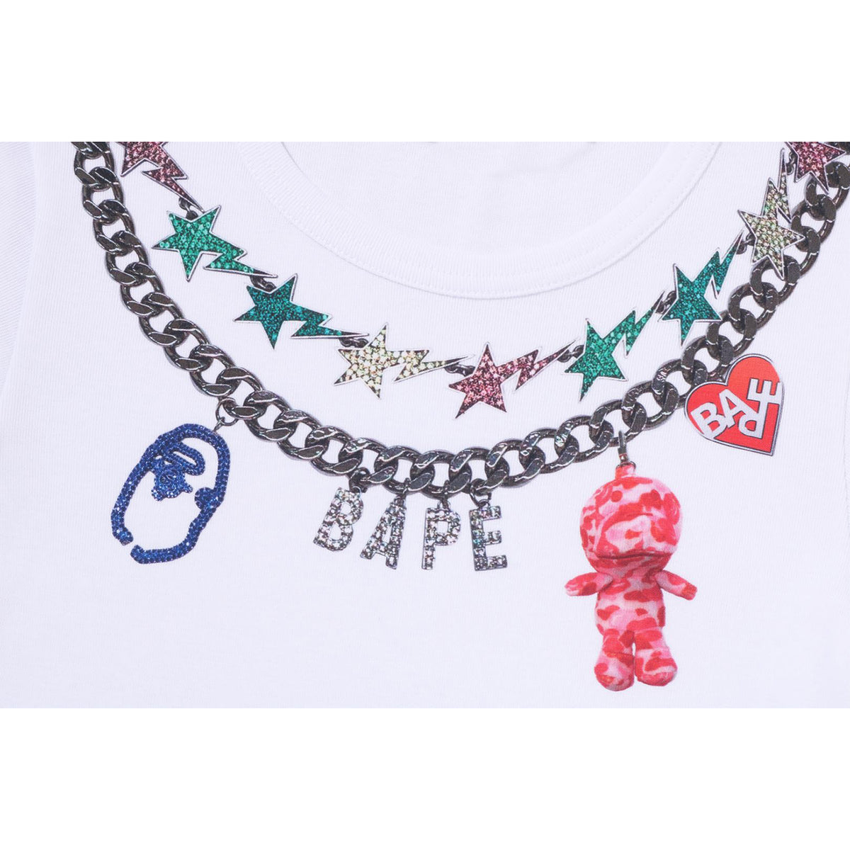 FAKE PRINT CROPPED TEE LADIES