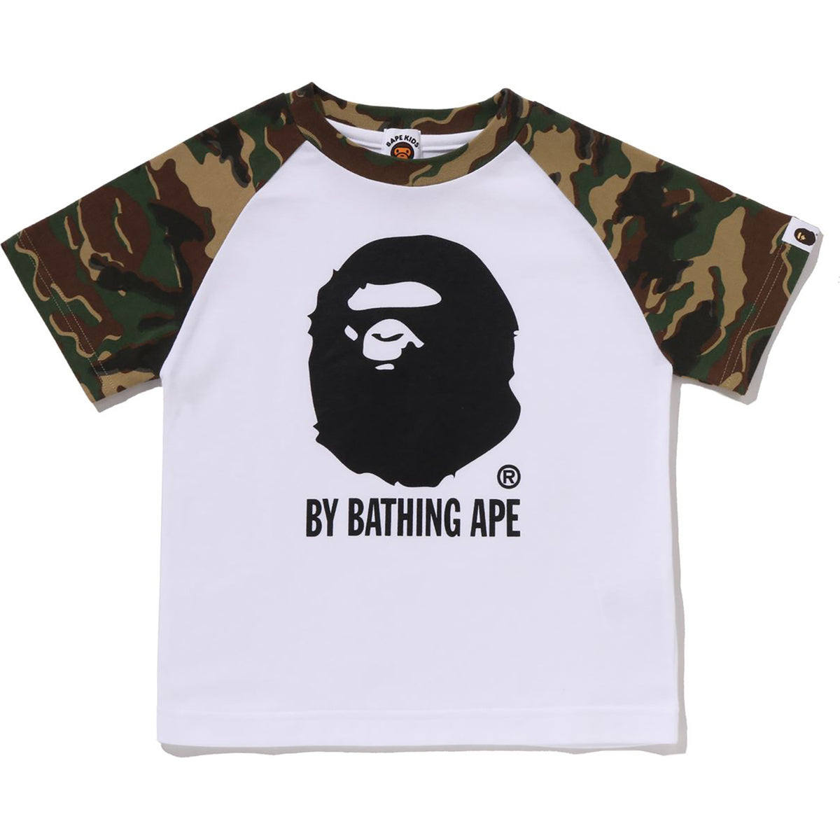 GLITCH WOODLAND BY BATHING APE CAMO TEE KIDS