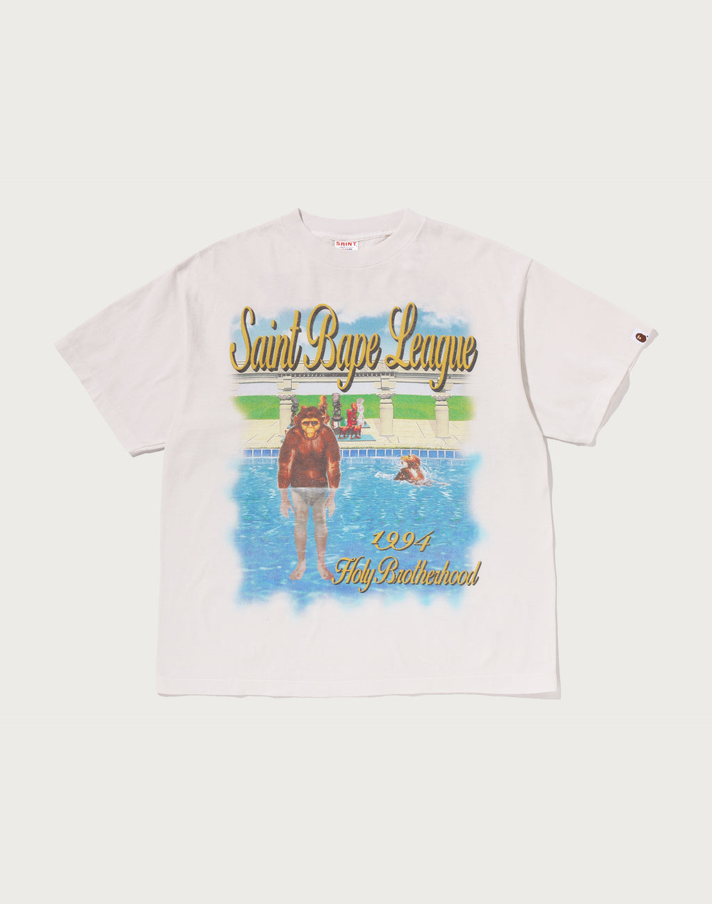 BAPE X SAINT MXXXXXX LEAGUE TEE MENS