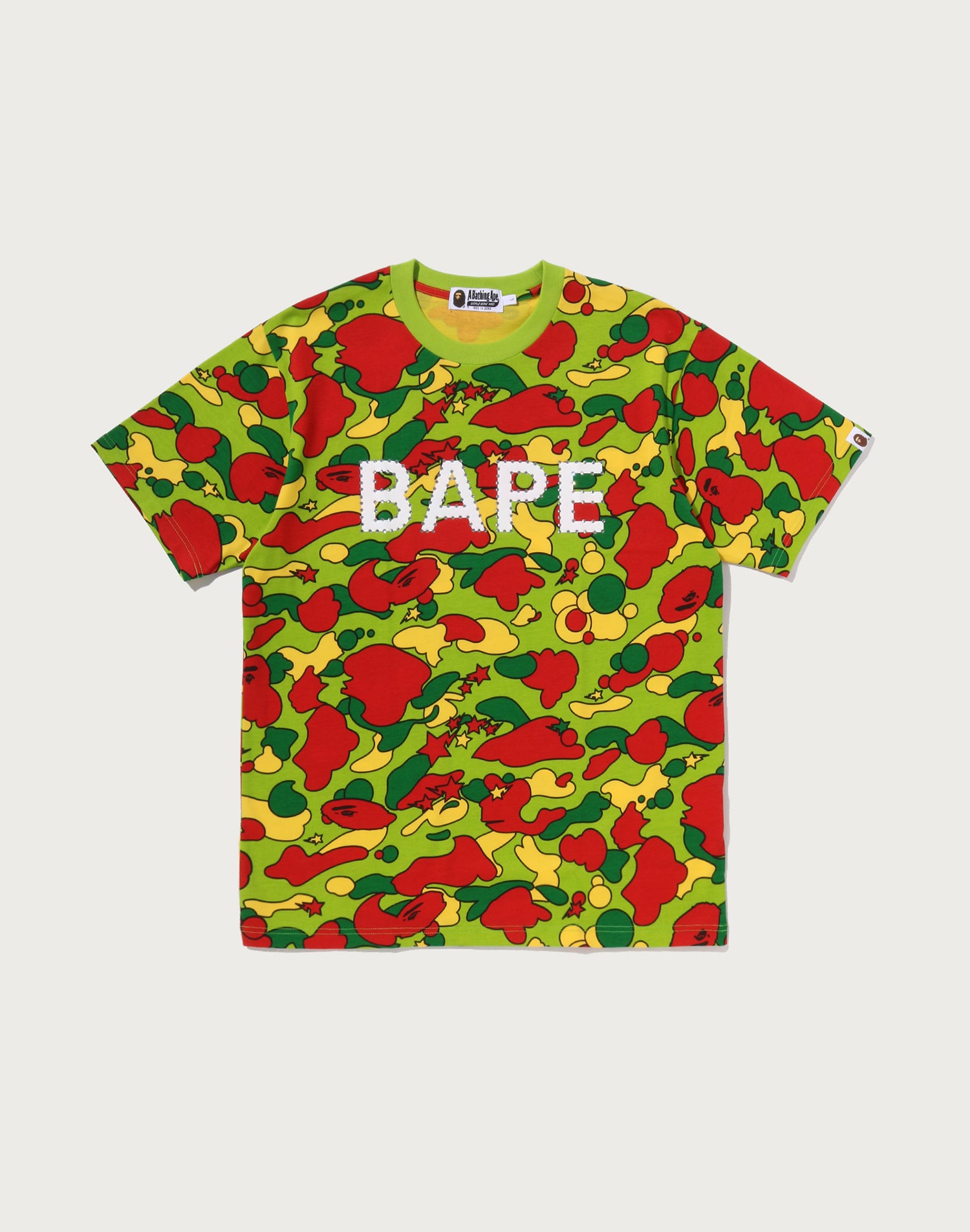 STA CAMO RHINESTONE BAPE LOGO TEE MENS