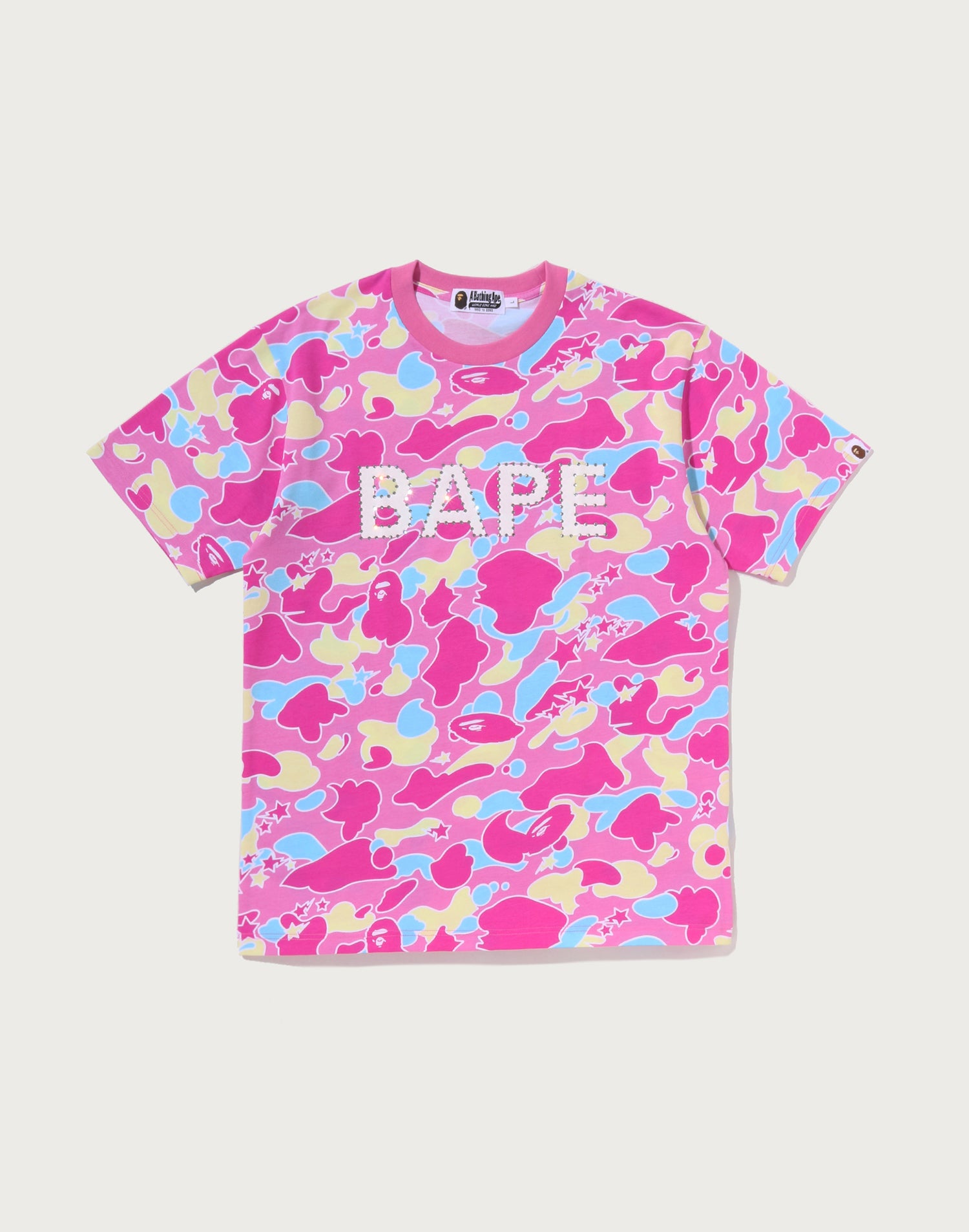 STA CAMO RHINESTONE BAPE LOGO TEE MENS