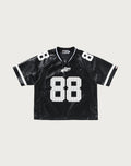 PU LEATHER CROPPED FIT FOOTBALL JERSEY MENS