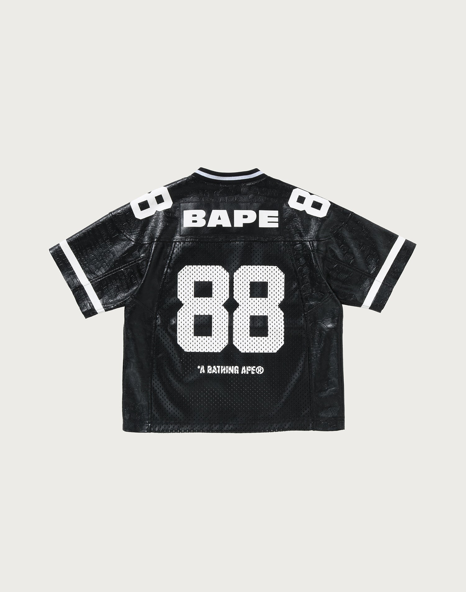 PU LEATHER CROPPED FIT FOOTBALL JERSEY MENS – us.bape.com