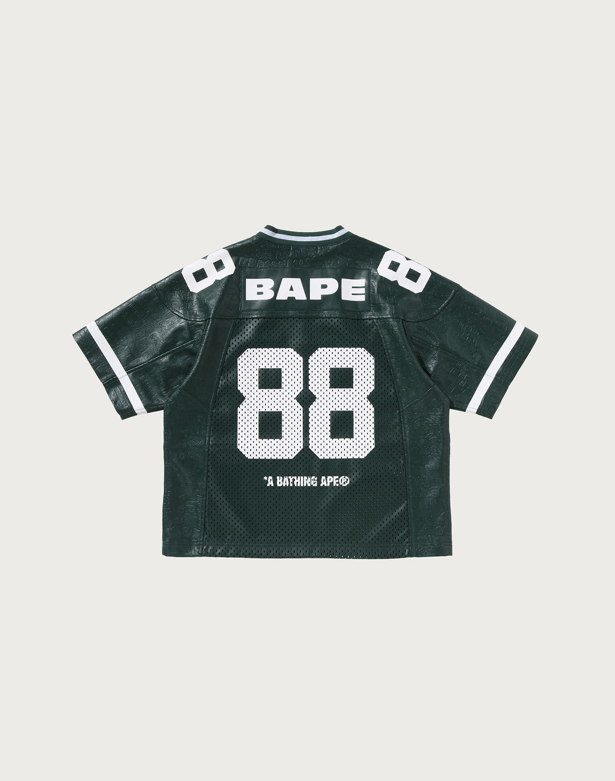 PU LEATHER CROPPED FIT FOOTBALL JERSEY MENS