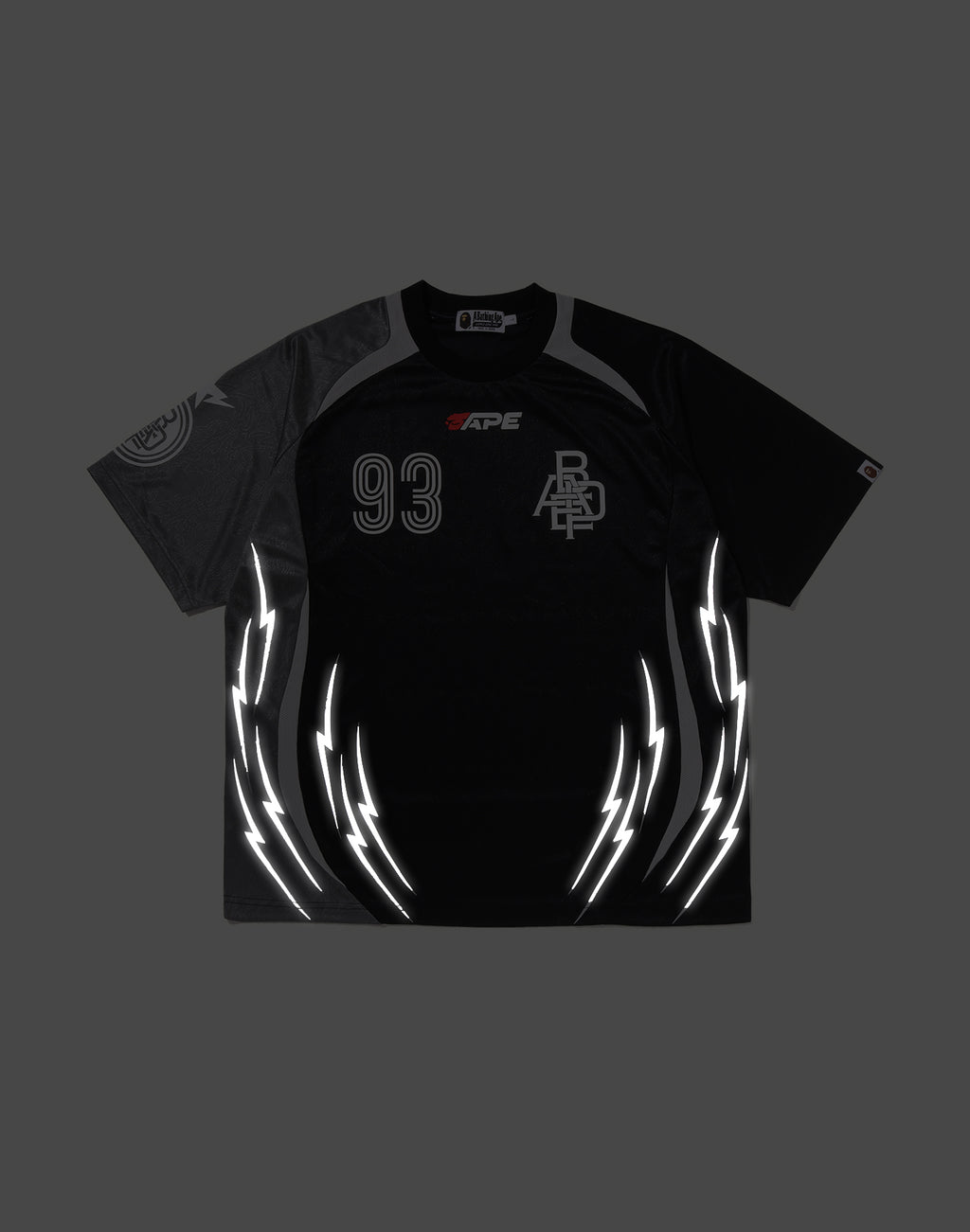 APA FRAME PATTERN MULTI LOGO RELAXED FIT FOOTBALL JERSEY MENS