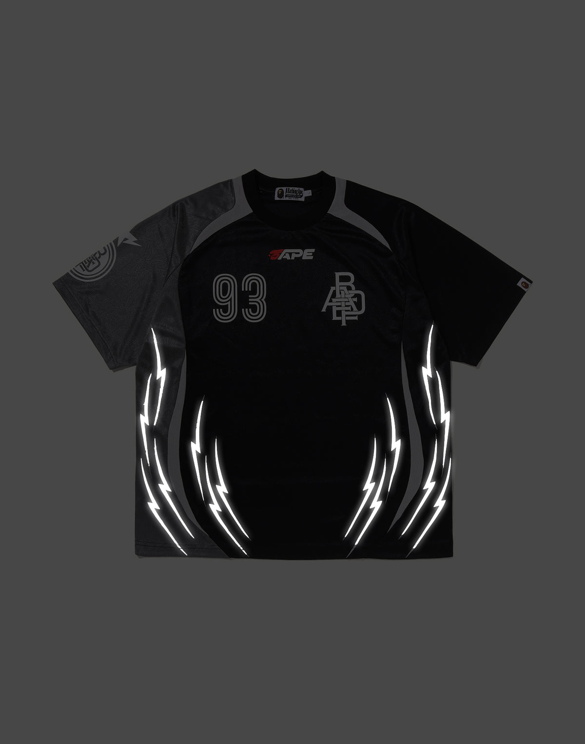 APA FRAME PATTERN MULTI LOGO RELAXED FIT FOOTBALL JERSEY MENS