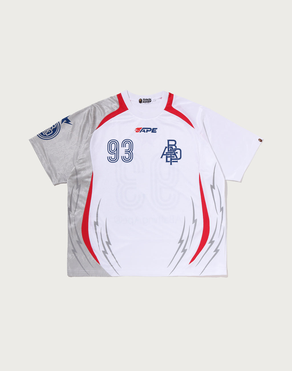 APA FRAME PATTERN MULTI LOGO RELAXED FIT FOOTBALL JERSEY MENS