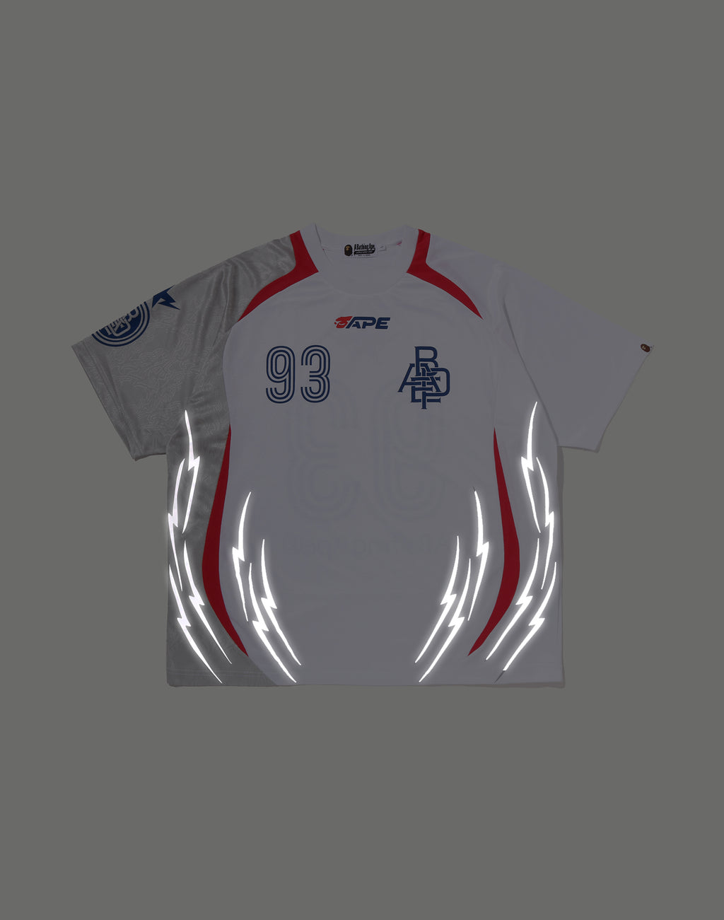 APA FRAME PATTERN MULTI LOGO RELAXED FIT FOOTBALL JERSEY MENS