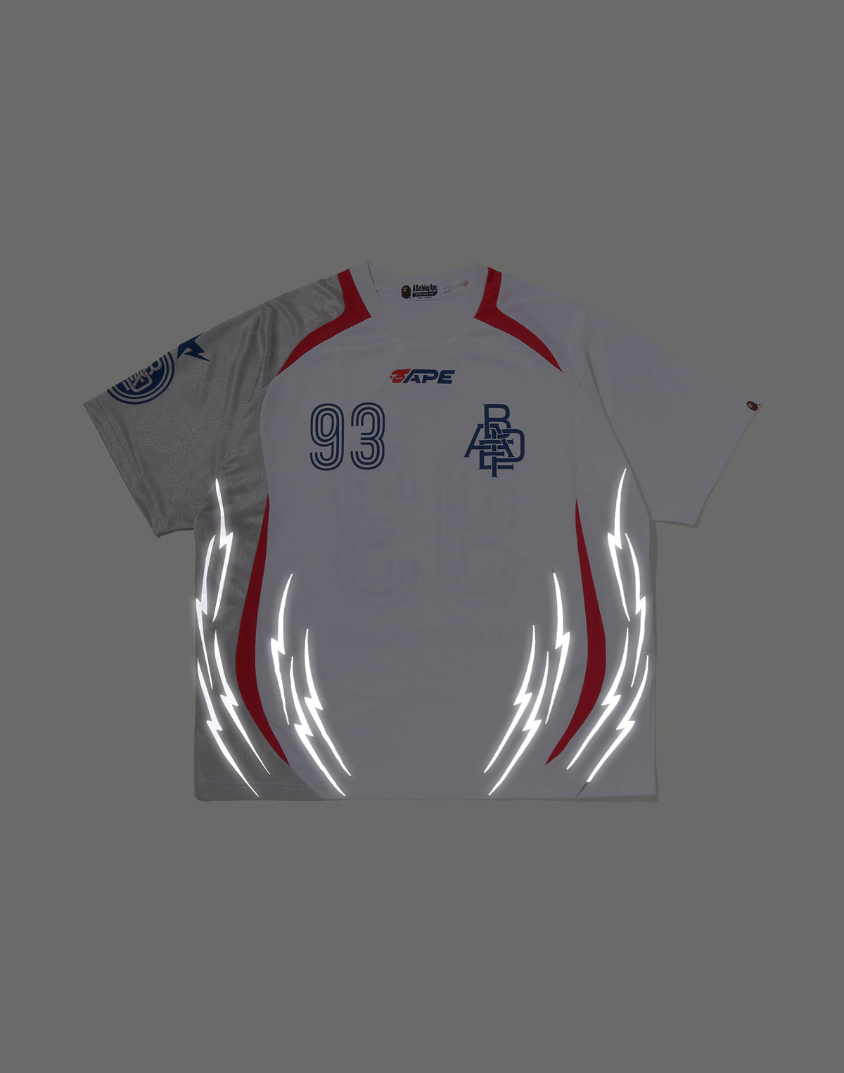 APA FRAME PATTERN MULTI LOGO RELAXED FIT FOOTBALL JERSEY MENS