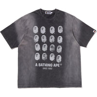 BLEACHED MULTI APE HEAD LOGO RELAXED FIT TEE MENS