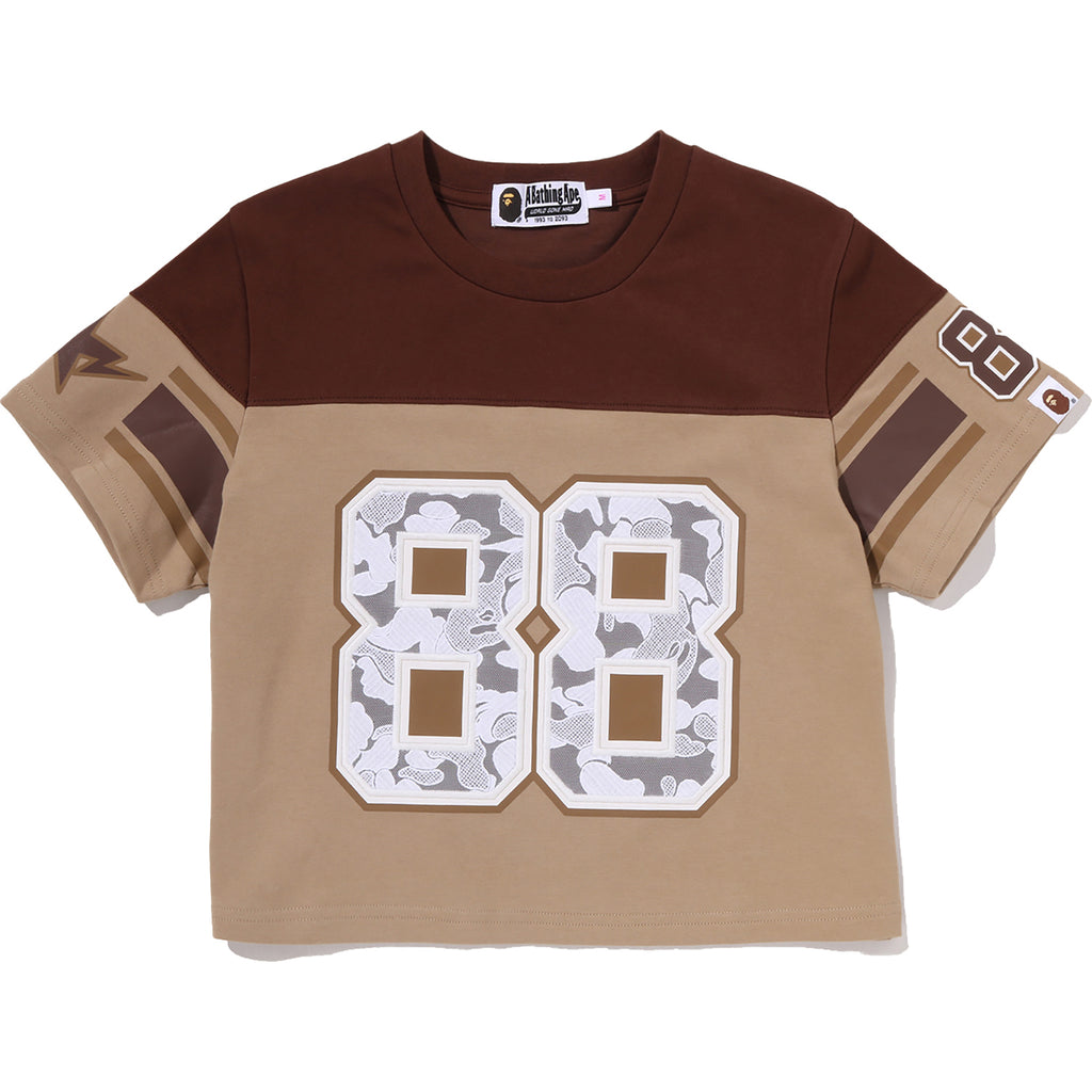 MULTI LOGO FOOTBALL BOXY CROPPED TEE LADIES