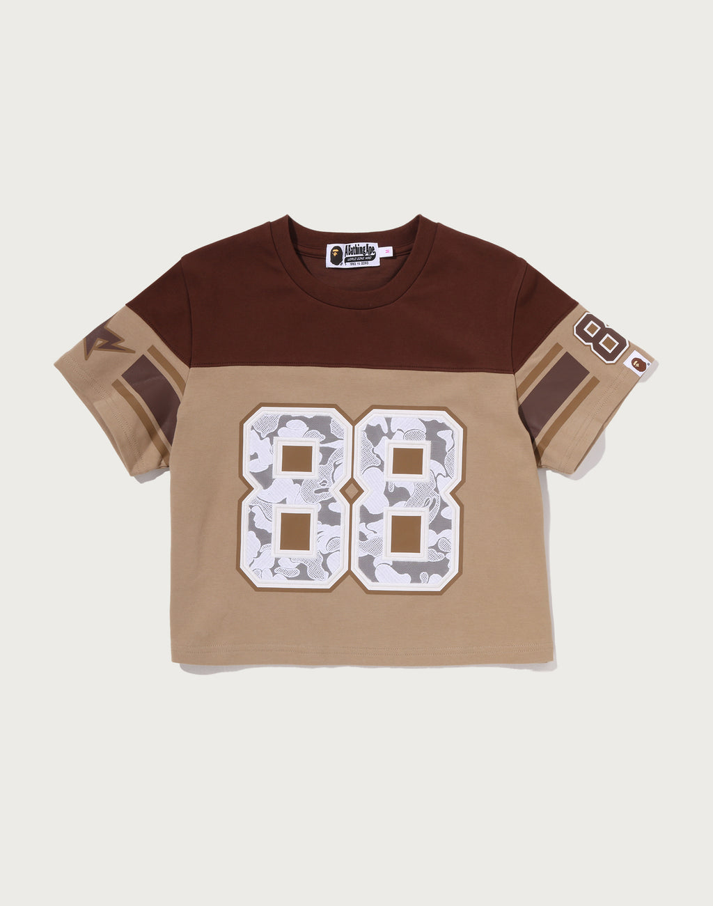 MULTI LOGO FOOTBALL BOXY CROPPED TEE LADIES