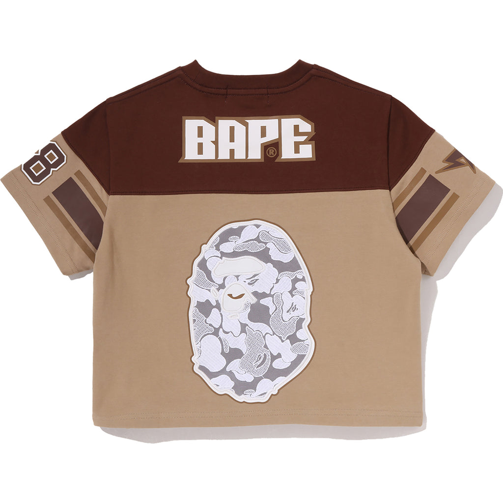 MULTI LOGO FOOTBALL BOXY CROPPED TEE LADIES