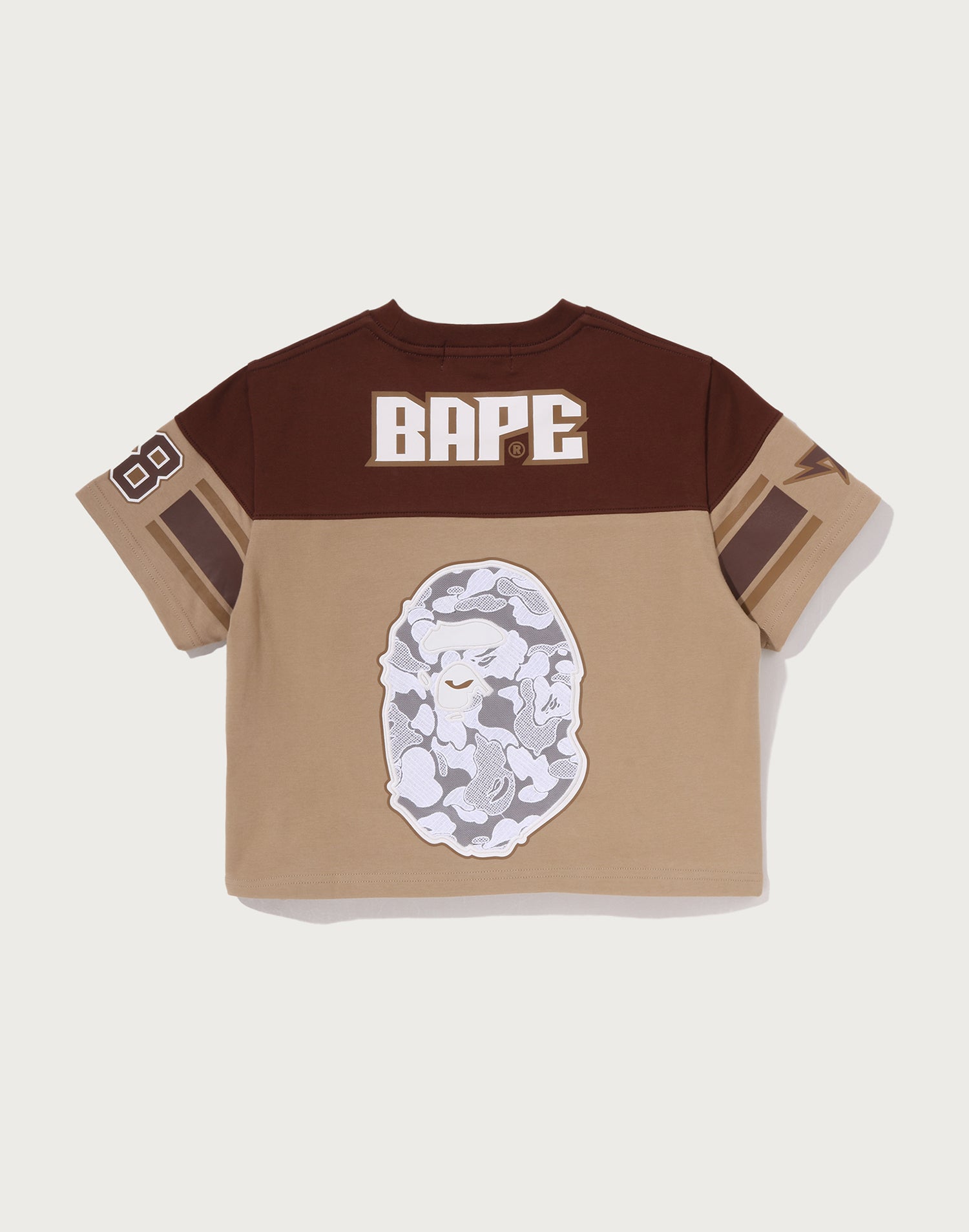 MULTI LOGO FOOTBALL BOXY CROPPED TEE LADIES