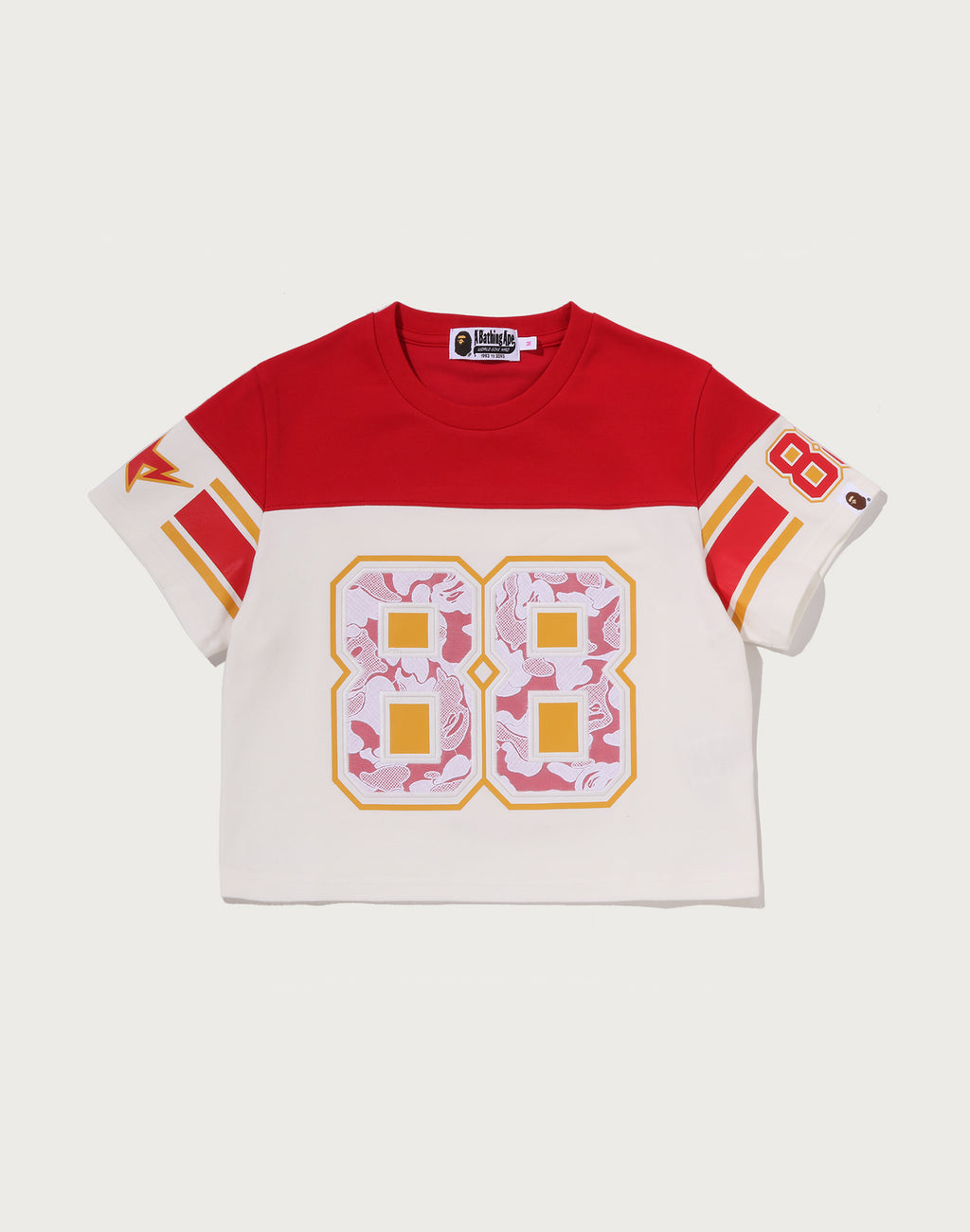 MULTI LOGO FOOTBALL BOXY CROPPED TEE LADIES