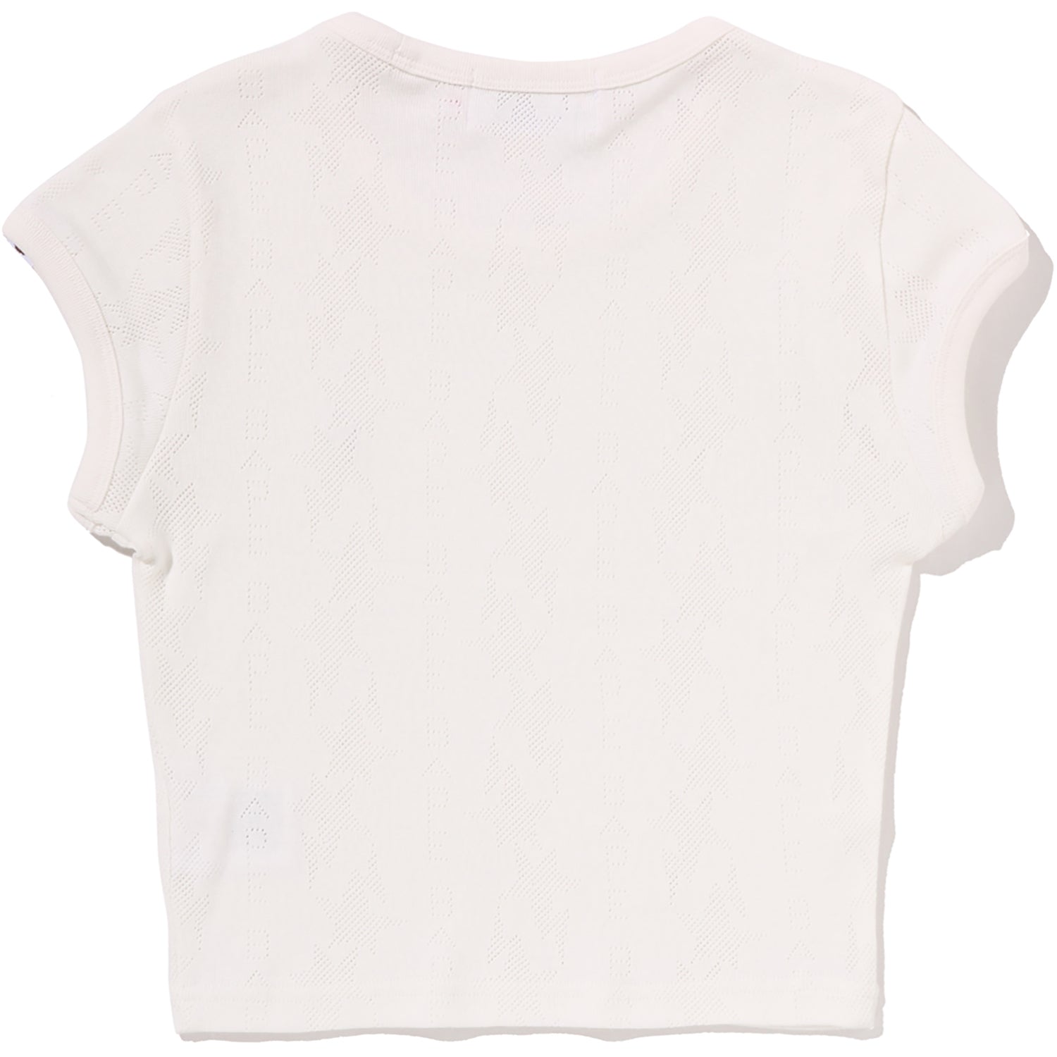 STA PATTERN JACQUARD APE HEAD ONE POINT CROPPED TEE LADIES