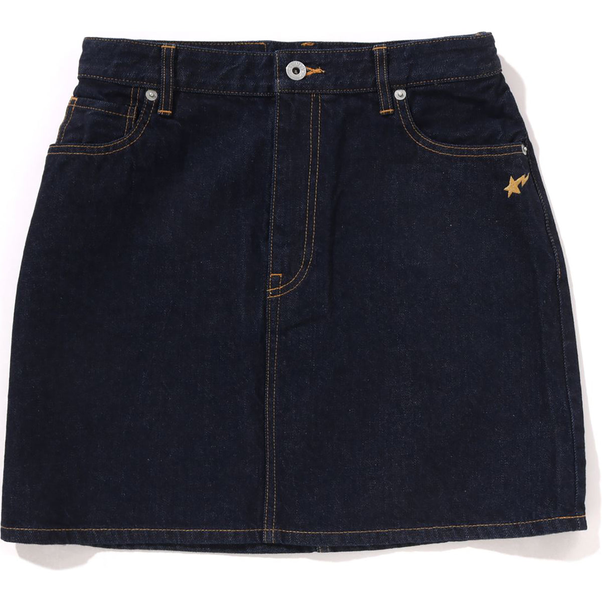 APE HEAD EMBROIDERY 12 OZ DENIM SKIRT LADIES