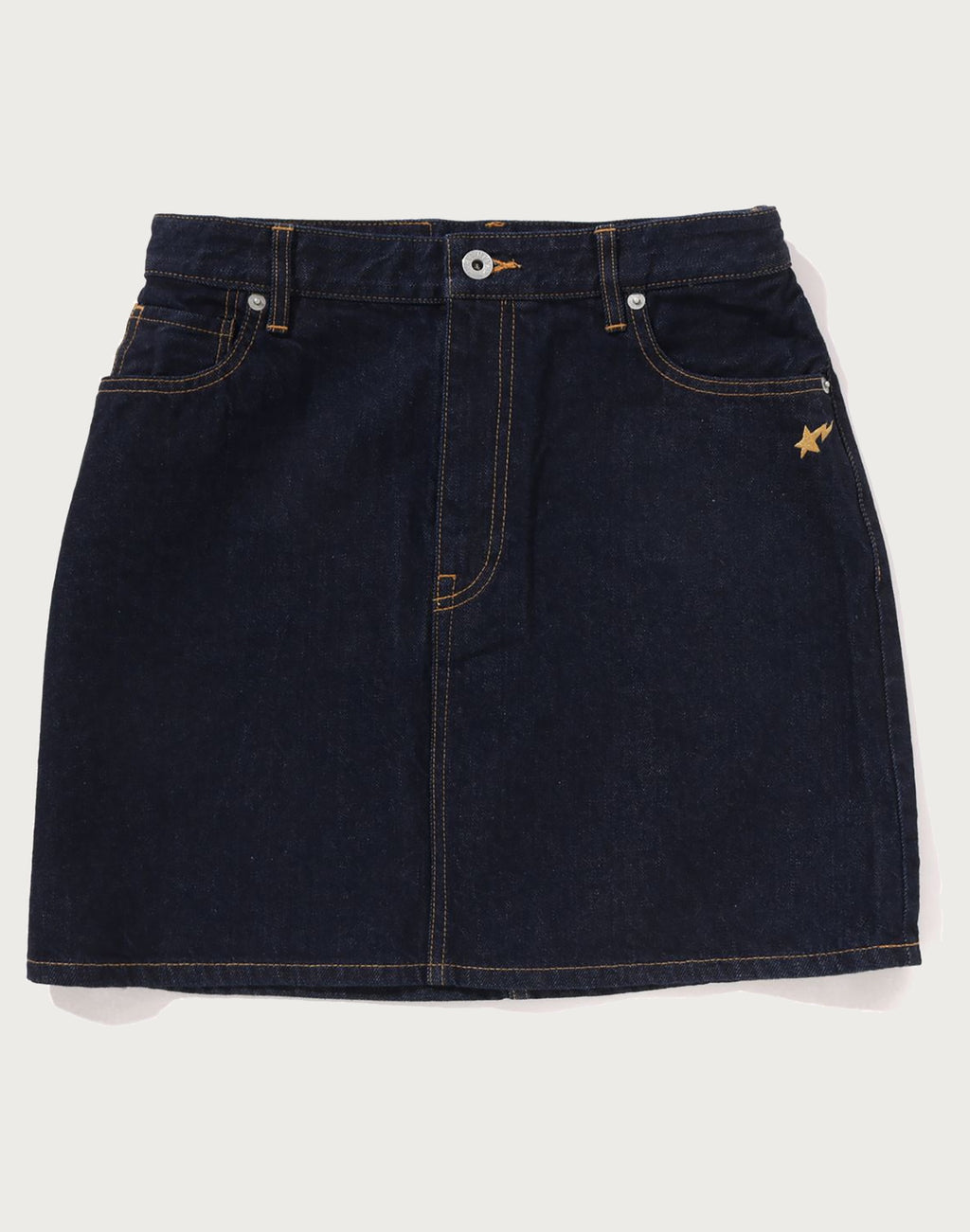 APE HEAD EMBROIDERY 12 OZ DENIM SKIRT LADIES