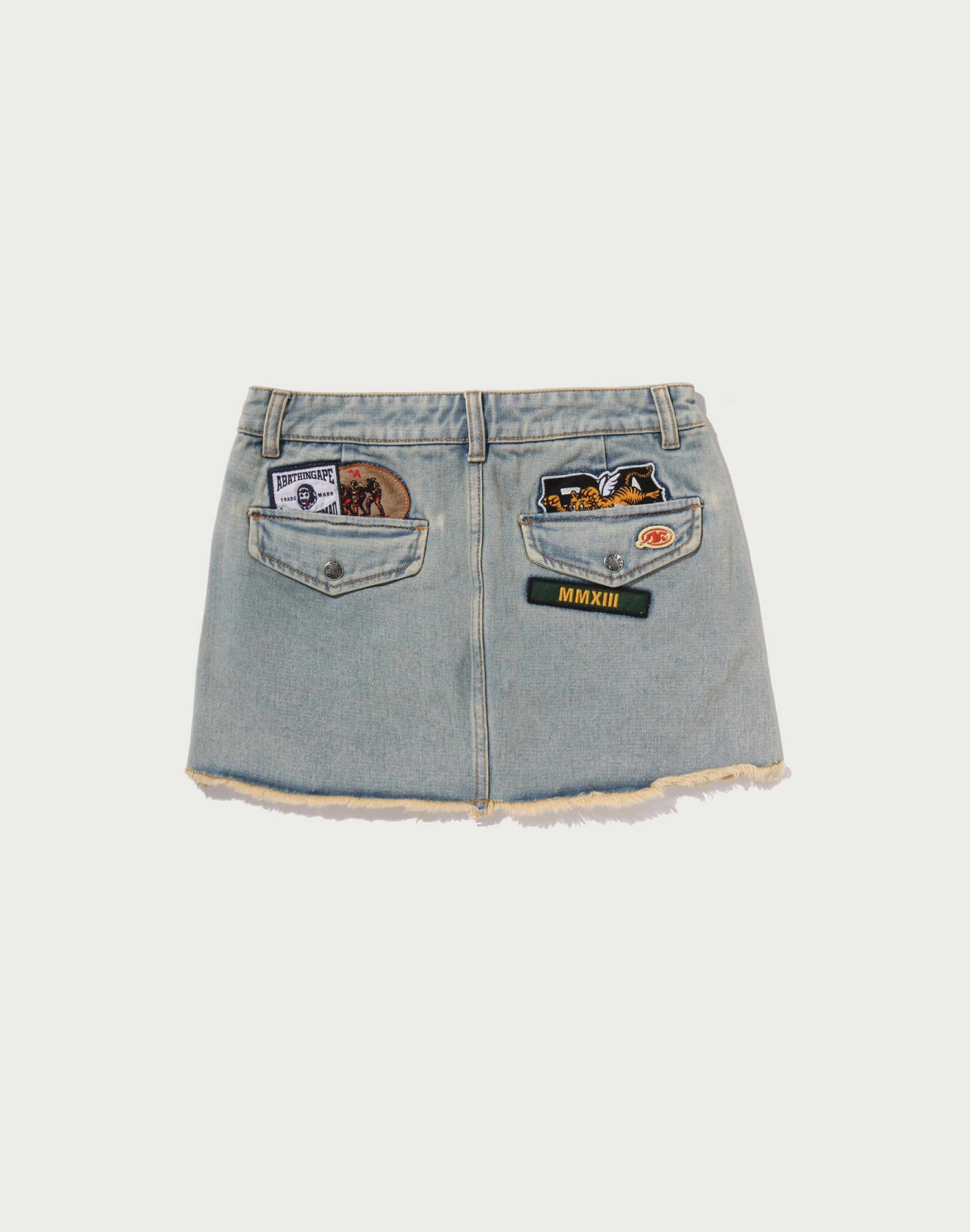 MULTI LOGO DENIM SKIRT LADIES
