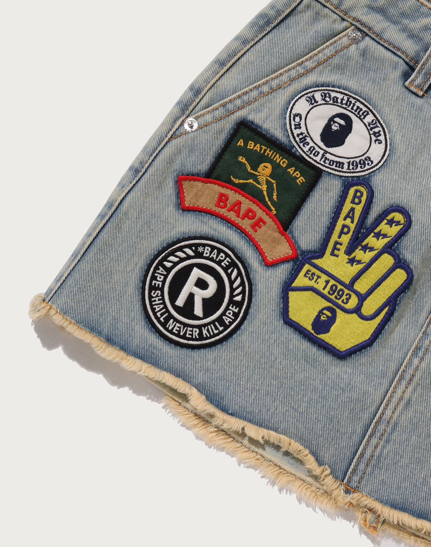 MULTI LOGO DENIM SKIRT LADIES
