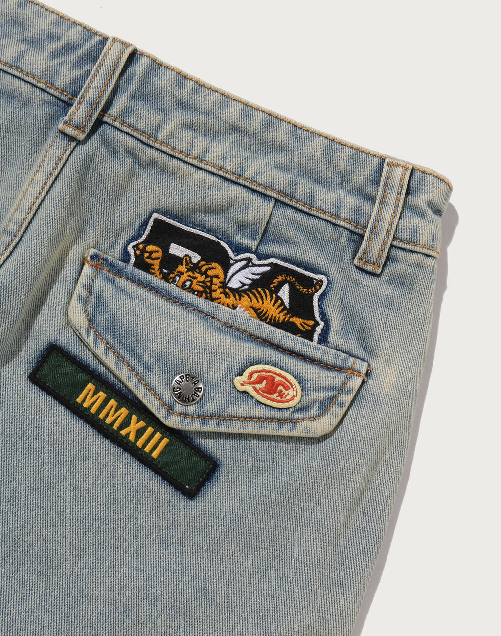 MULTI LOGO DENIM SKIRT LADIES
