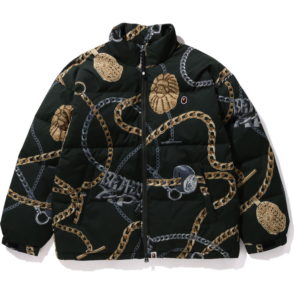 BAPE JEWELS DOWN JACKET M RELAX MENS