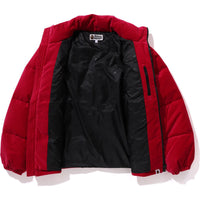 CRYSTAL STONE BAPE LOGO VELOUR DOWN JACKET LADIES