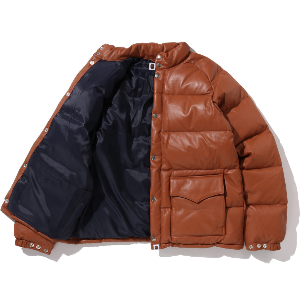 LEATHER CLASSIC DOWN JACKET MENS