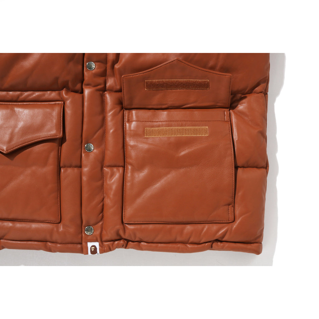 LEATHER CLASSIC DOWN JACKET MENS