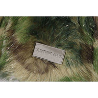 ABC CAMO ONE POINT METALLIC LONG FUR JACQUARD DOWN JACKET LADIES