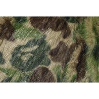 ABC CAMO ONE POINT METALLIC LONG FUR JACQUARD DOWN JACKET LADIES