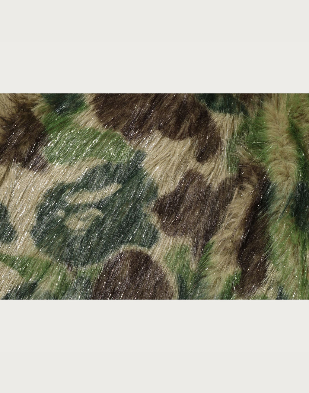 ABC CAMO ONE POINT METALLIC LONG FUR JACQUARD DOWN JACKET LADIES