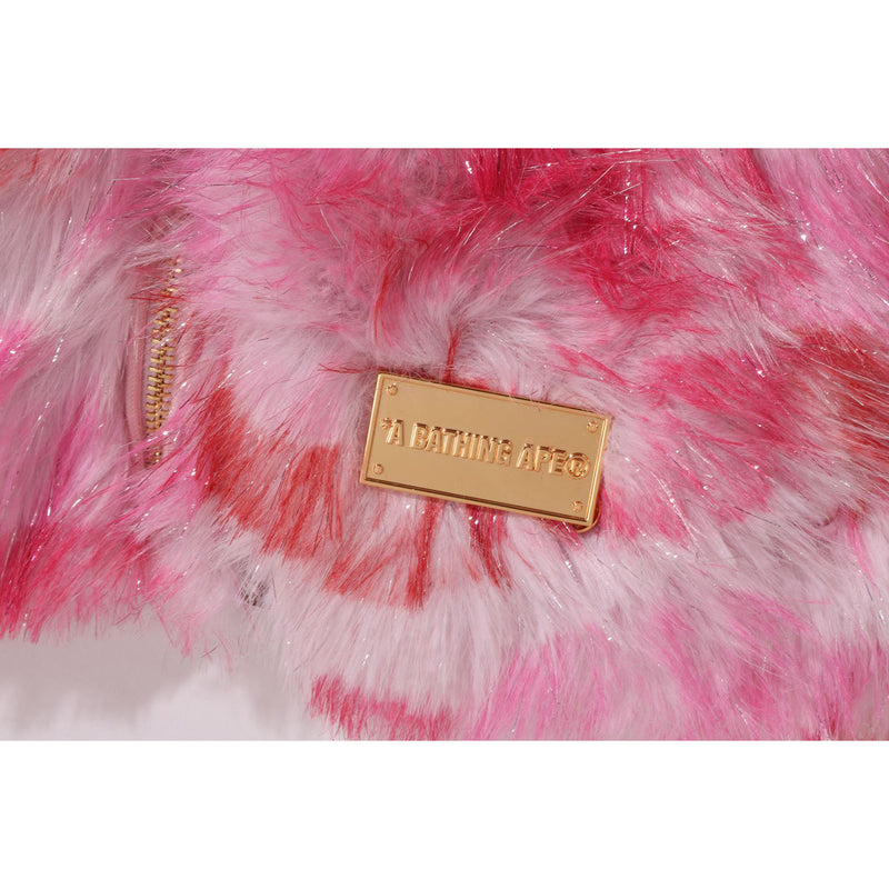 ABC CAMO ONE POINT METALLIC LONG FUR JACQUARD DOWN JACKET LADIES