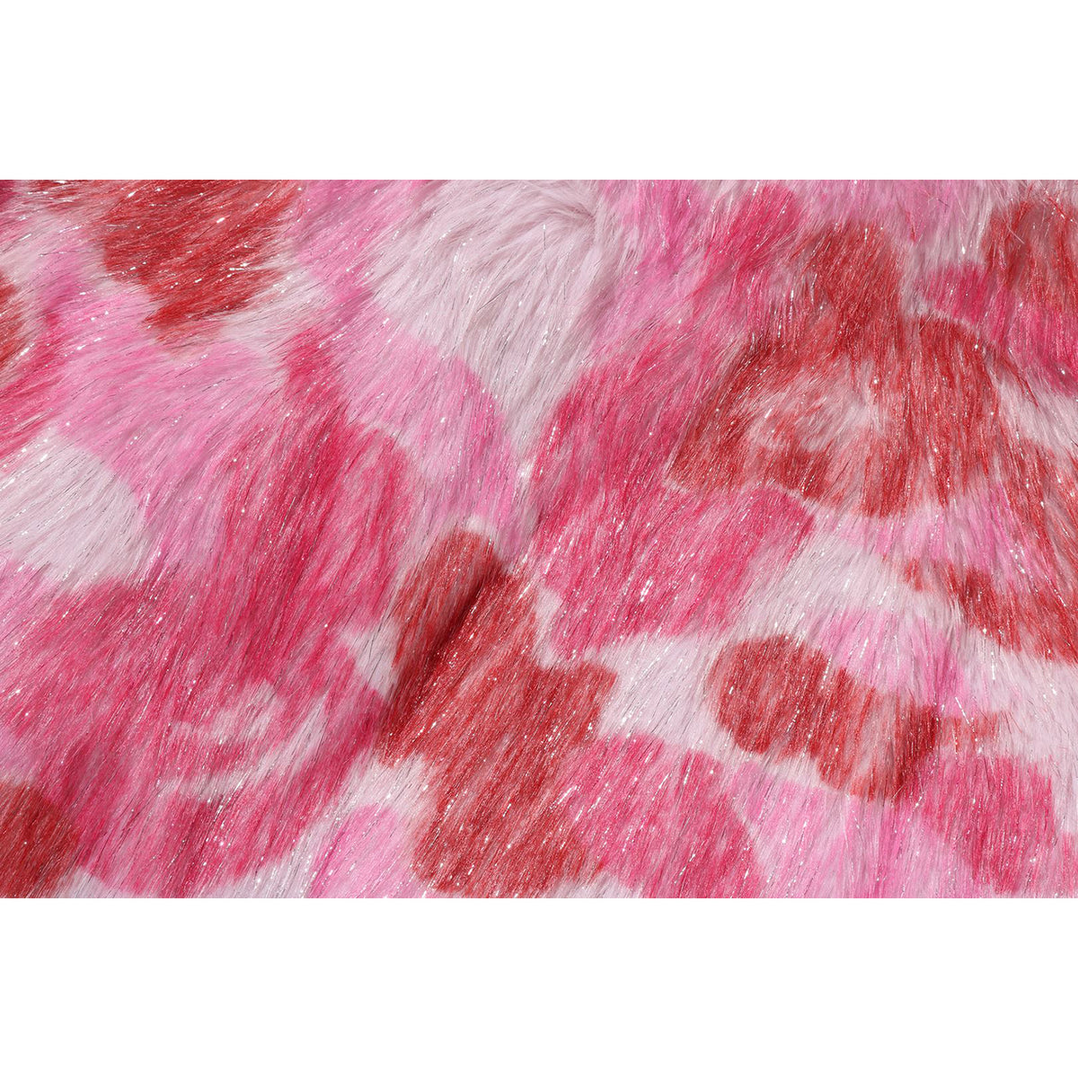 ABC CAMO ONE POINT METALLIC LONG FUR JACQUARD DOWN JACKET LADIES